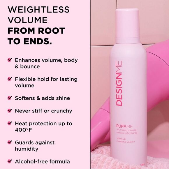 #DESIGNME #PUFF.ME Volumizing #Mousse Full Size 250ml bottles **SET OF 2** - Picture 2 of 3